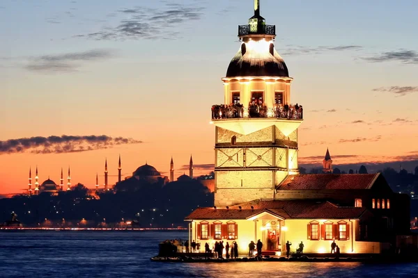 처녀 탑, 이스탄불 스톡 사진