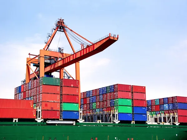 Cargo container stacks — Stock Photo, Image