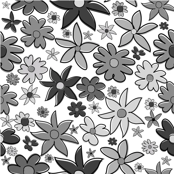Fondo con flores grises — Foto de Stock