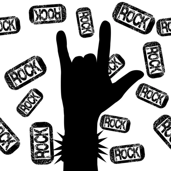 Background with rock on sign — Stock Photo, Image