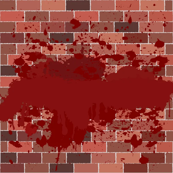 Bakstenen vol bloed — Stockvector