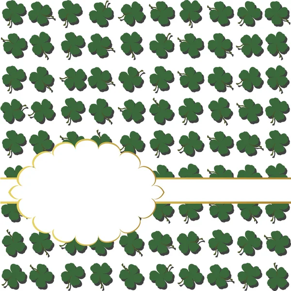 Background with shamrocks and place for text — Stock Vector