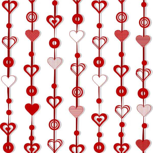 Achtergrond met versieringen voor Valentijnskaart — Stockvector