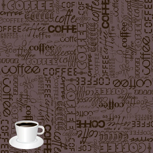 Tło z kawy Typografia — Wektor stockowy