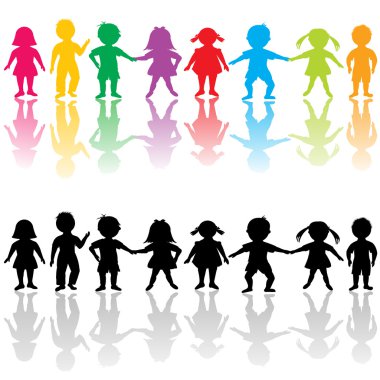 Group of children clipart