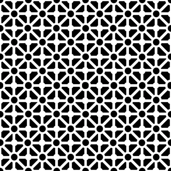 Geometric seamless pattern in black and white — Stock Vector