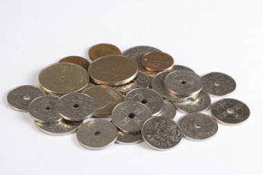 Closeup of Norwegian money. clipart