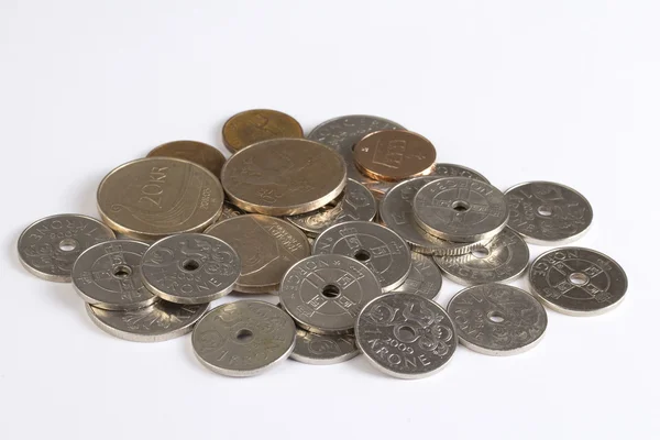 Closeup of Norwegian money. — 图库照片