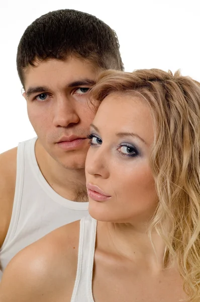 Lucky pair lad and girl — Stock Photo, Image