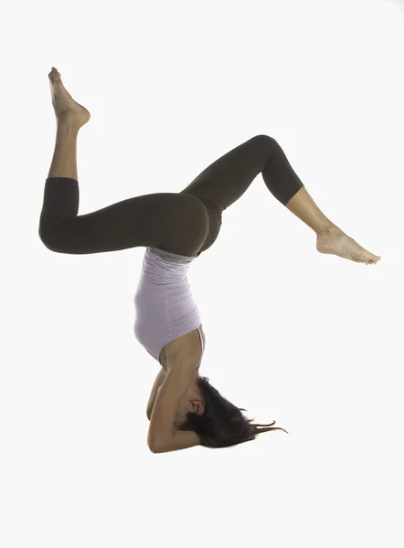 stock image Young woman doing yoga