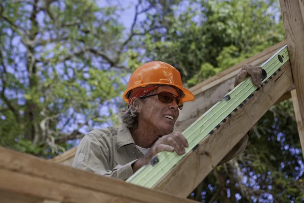 Senior férfi építőmunkás — Stock Fotó