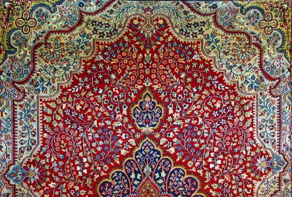 Orientalny dywan indyjski tekstura — Zdjęcie stockowe