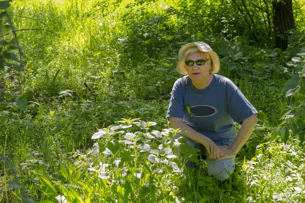 stock image The woman in the woods