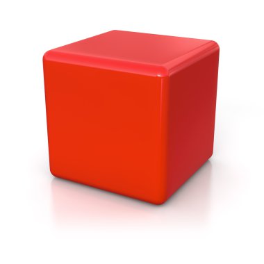 Cube 3d render illustration clipart