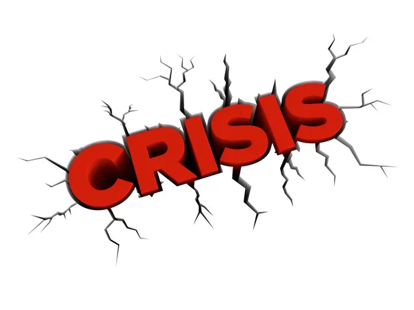 Craccia di crisi — Foto Stock