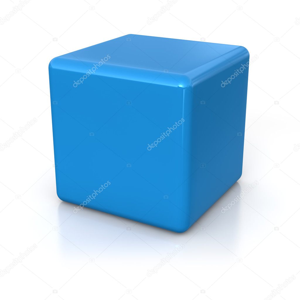 Cube 3d render illustration