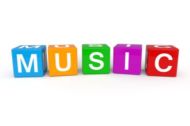 Music cubes clipart