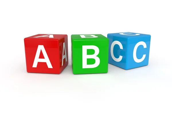ABC Cubes — Zdjęcie stockowe