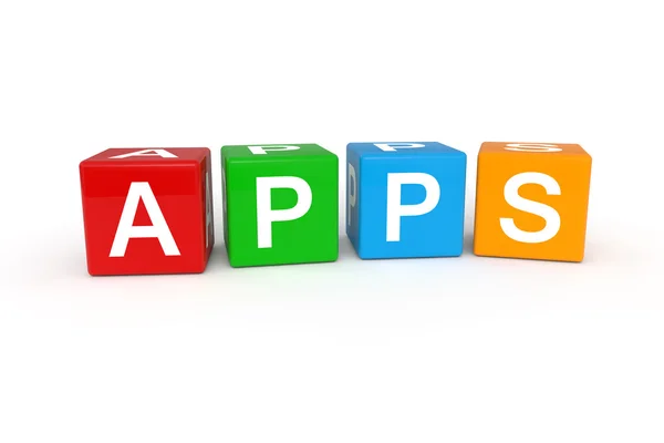 Apps multicolor cubes — Stock Photo, Image