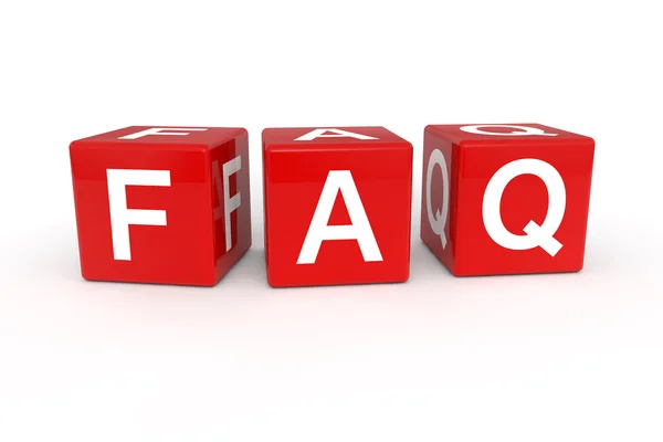 FAQ kostki — Zdjęcie stockowe