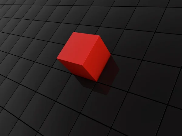 Один індивідуальність куб — стокове фото