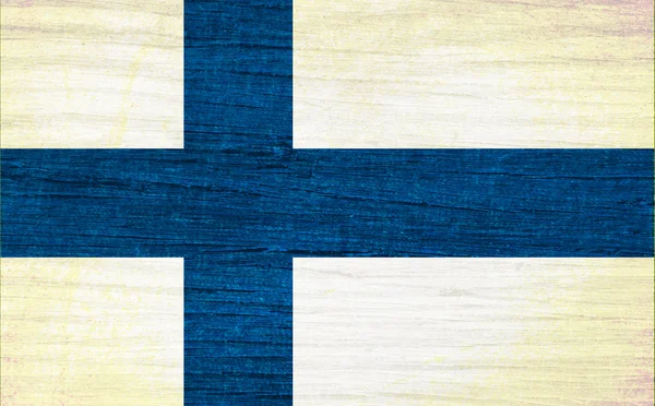 Finská vlajka — Stock fotografie