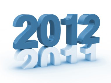 Yeni yıl 2012 3d render