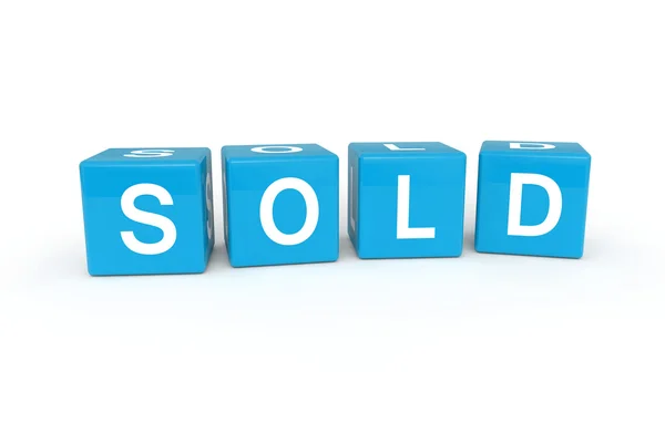 Sold cubes — Stock Photo, Image