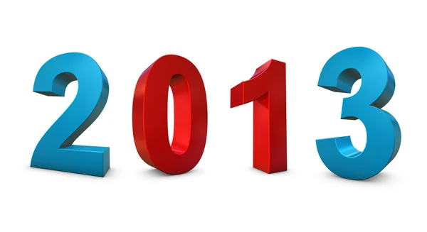 Nuovo anno 2013 rendering 3d — Foto Stock