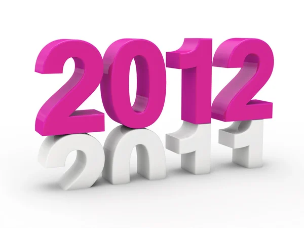 Nieuwe jaar 2012 3d renderen — Stockfoto