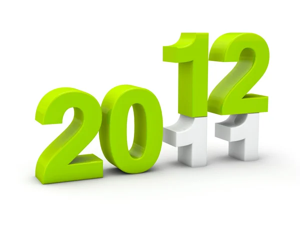 Nuovo anno 2012 rendering 3d — Foto Stock