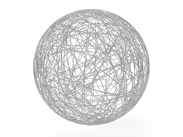 stock image Wireframe metal ball