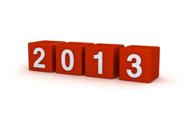 Yeni yıl 2013 3d render