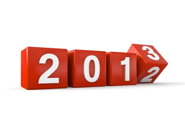 Nový rok 2013 3d vykreslení — Stock fotografie
