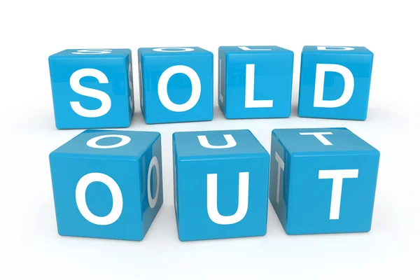 Sold Out cubes — Stock Photo, Image