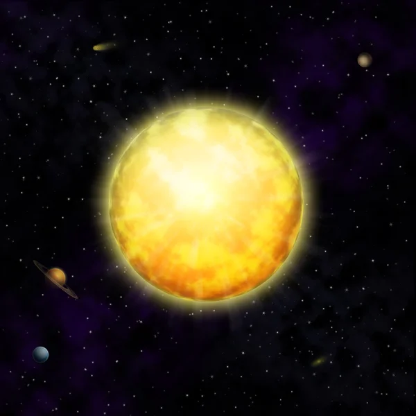 Güneş ve gezegenler — Stok fotoğraf