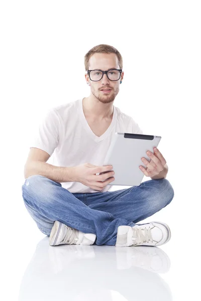 Man With Tablet Computer — Stock Photo, Image
