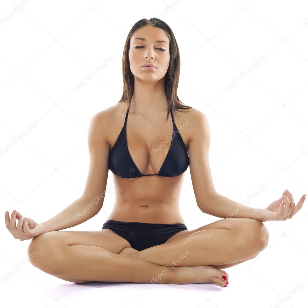 Beautiful Woman Practive Yoga Stock Photo by ©adam_r 8876033