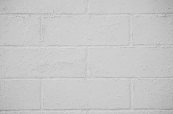 Muro de ladrillo pintado con una pintura blanca — Foto de Stock