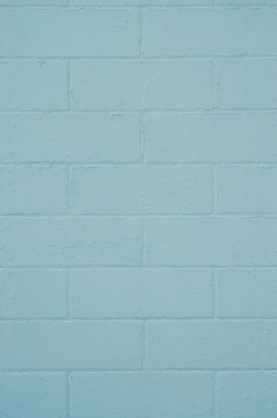 Mavi boya ile boyanmış tuğla duvar — Stok fotoğraf