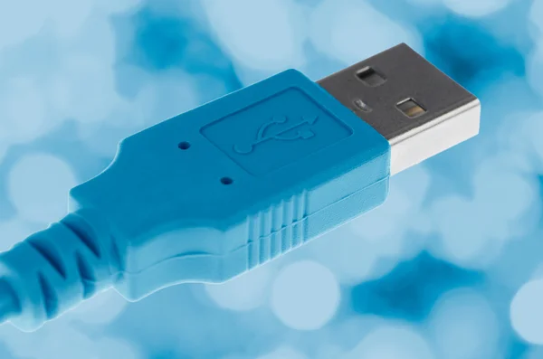 Blå datamaskin USB-kabel – stockfoto