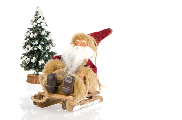 Miniatura de Santa Claus en trineo —  Fotos de Stock