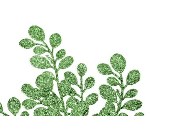 Natale decorativo foglie verdi — Foto Stock