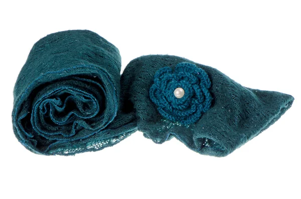 Bufanda caliente en azul — Foto de Stock