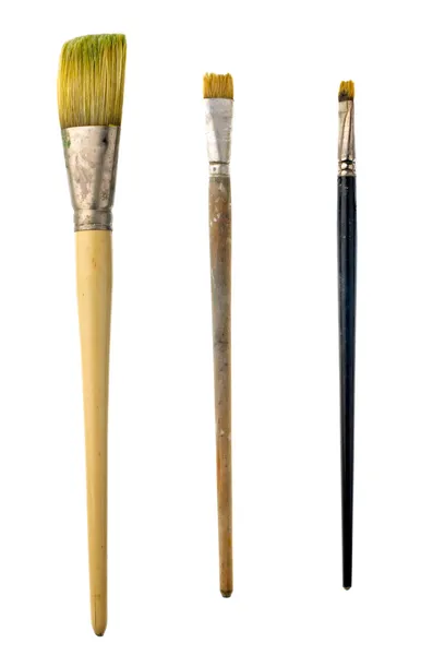 Used art brushes — Stock Photo, Image