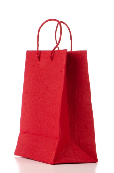 Saco de papel vermelho — Fotografia de Stock
