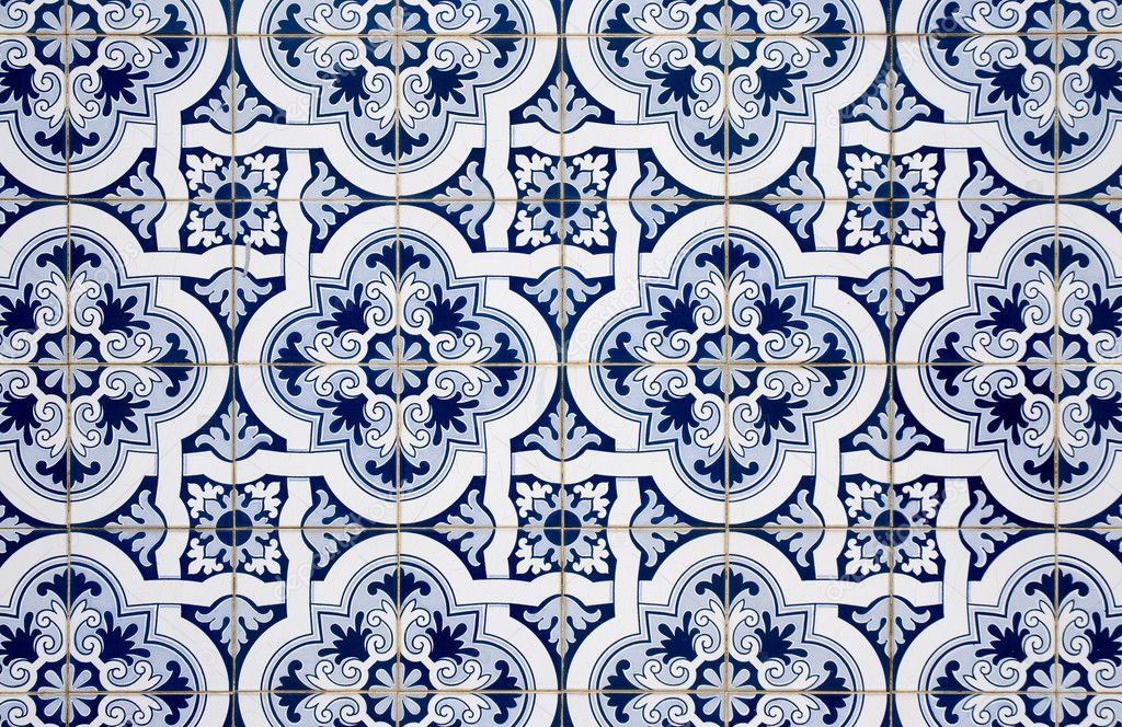 Blue pattern detail