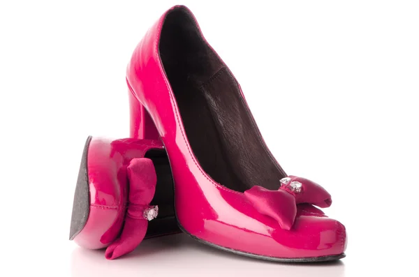 Рожеве взуття на високих каблуках — стокове фото