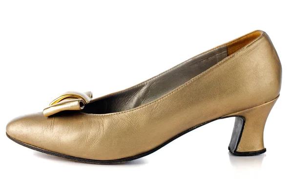Sapato dourado — Fotografia de Stock