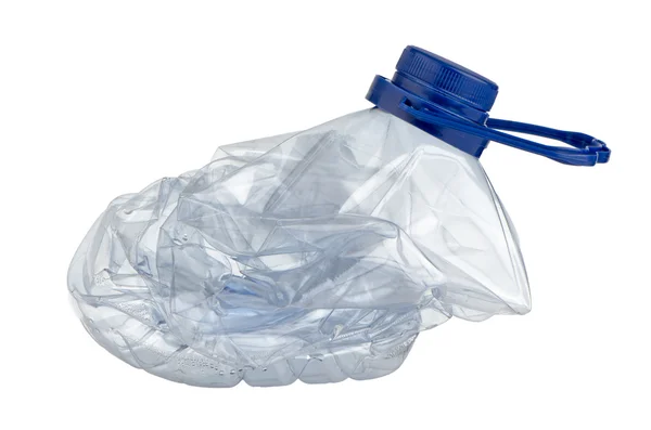 Zerquetschte Plastikflasche — Stockfoto